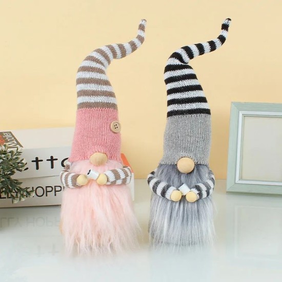 STRIPED KNITTED COFFEE GNOME