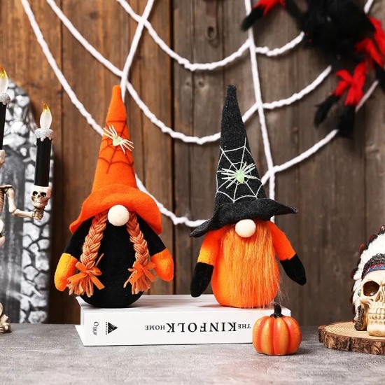 HALLOWEEN WITCH HAT SPIDER GNOME