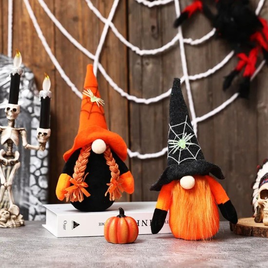 HALLOWEEN WITCH HAT SPIDER GNOME