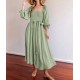 FRENCH RUFFLED LANTERN SLEEVES MULTI-WEAR DRESS