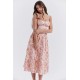 PINK PRINT MIDI SUNDRESS