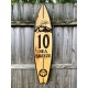 Surfboard address sign, Custom house number surf art