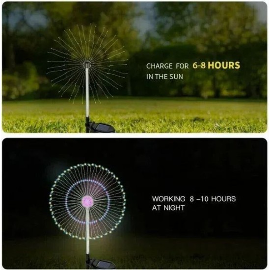 Waterproof Solar Garden Fireworks Lamp