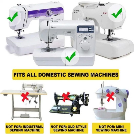 Lockstitch Sewing Machine Hem Folder with Swing Bracket